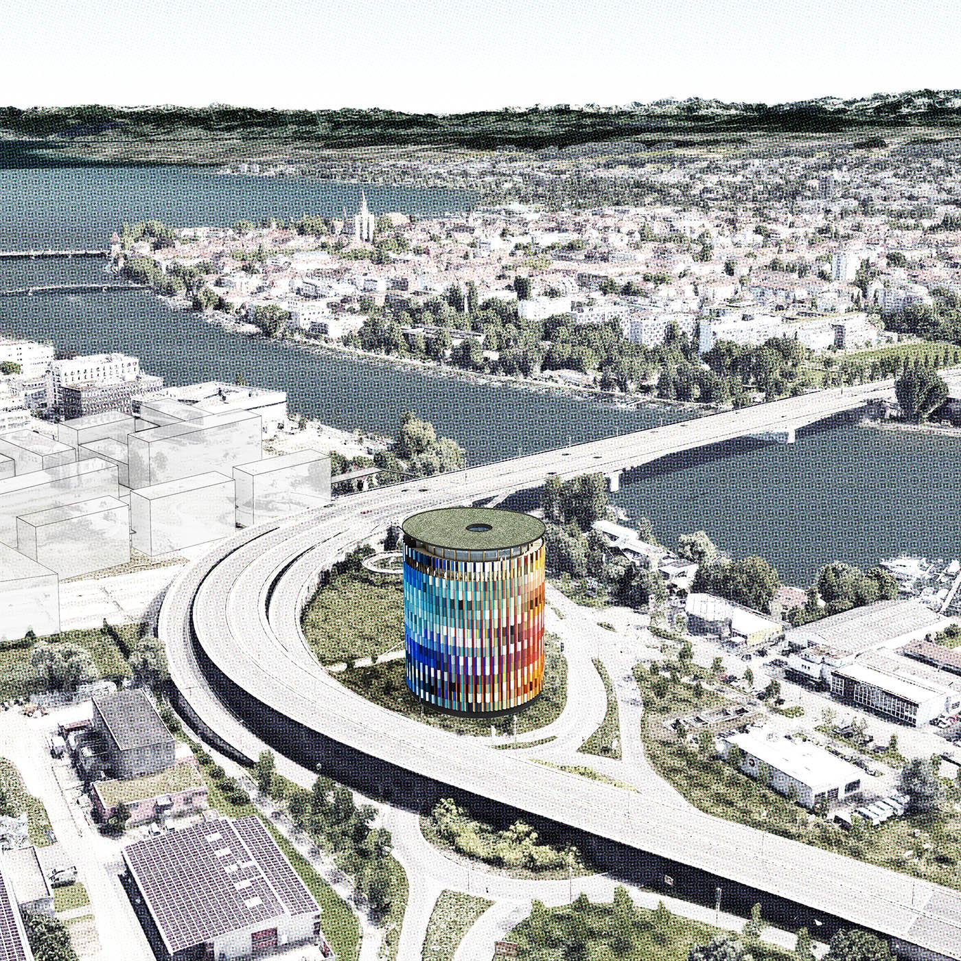 Rendering Seerhein Panorama Konstanz